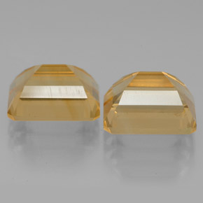 Pedras preciosas de citrino amarelo natural de  ct, corte esmeralda, VS