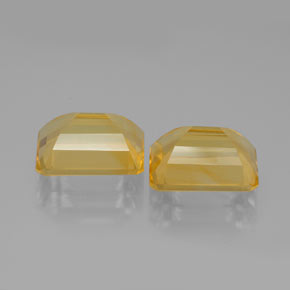 Pedras preciosas de citrino amarelo natural de  ct, corte esmeralda, VS