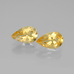 Pedras preciosas de citrino amarelo natural de  ct, formato de pêra, VVS