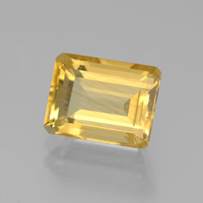 Citrino amarelo natural 2,29ct, corte esmeralda, VS