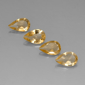 Pedras preciosas de citrino amarelo natural de  ct, formato de pêra, VVS-VS