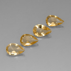 Pedras preciosas de citrino amarelo natural de  ct, formato de pêra, VVS-VS