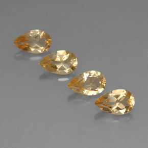 Pedras preciosas de citrino amarelo natural de  ct, formato de pêra, VVS-VS