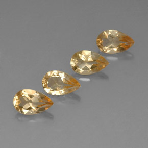 Pedras preciosas de citrino amarelo natural de  ct, formato de pêra, VVS-VS
