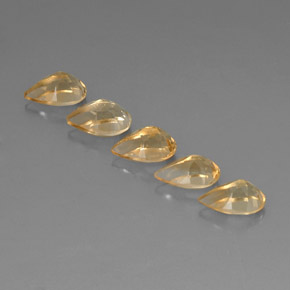 Pedras preciosas de citrino amarelo natural de 4,35 ct, formato de pêra, VVS-VS