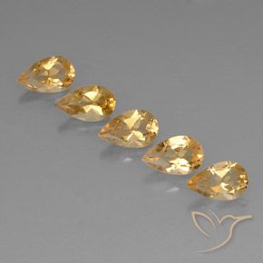 4.02ctw Natural Dourado Citrino, Formato de pêra, VVS-VS