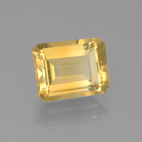 Citrino amarelo natural 2,05ct, corte esmeralda, VS