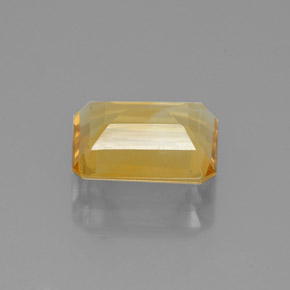 Citrino amarelo natural 1,75ct, corte esmeralda, VS