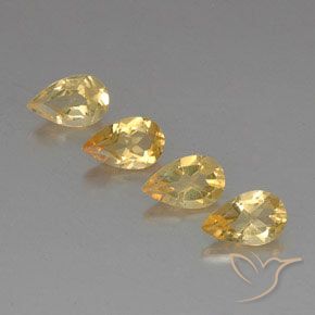 2.87ctw Natural Medium Gold  Citrino, Formato de pêra, VVS-VS