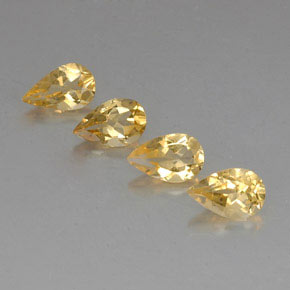 Pedras preciosas de citrino amarelo natural de  ct, formato de pêra, VVS-VS