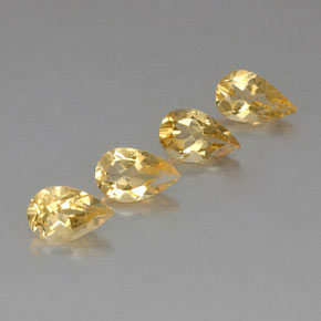 Pedras preciosas de citrino amarelo natural de  ct, formato de pêra, VVS-VS