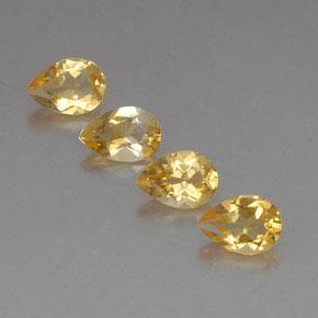 Pedras preciosas de citrino amarelo natural de  ct, formato de pêra, VVS-VS