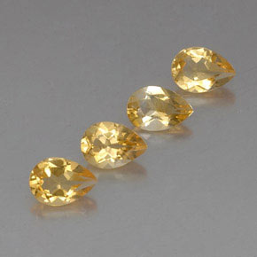 Pedras preciosas de citrino amarelo natural de  ct, formato de pêra, VVS-VS