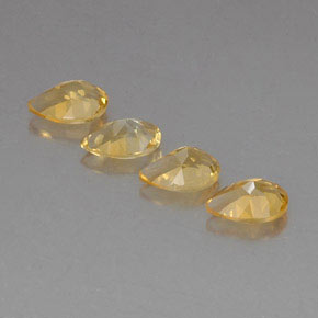 Pedras preciosas de citrino amarelo natural de  ct, formato de pêra, VVS-VS
