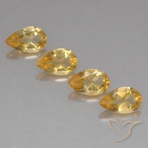2.79ctw Natural Medium Gold  Citrino, Formato de pêra, VVS-VS