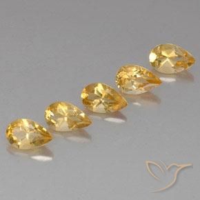 Pedras preciosas de Citrino Ouro natural de 3.87 ct, Formato de pêra, VVS-VS