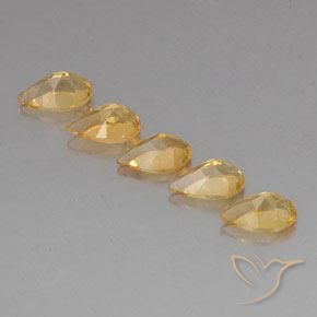 Pedras preciosas de Citrino Ouro natural de 3.87 ct, Formato de pêra, VVS-VS