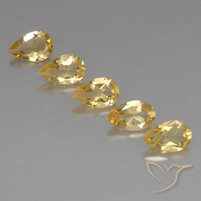 3.55ctw Natural Gold  Citrino, Formato de pêra, VVS-VS