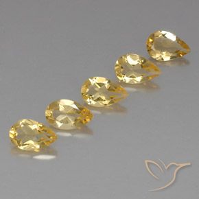 Pedras preciosas de Citrino Gold  natural de 3.55 ct, Formato de pêra, VVS-VS