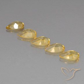 Pedras preciosas de Citrino Gold  natural de 3.55 ct, Formato de pêra, VVS-VS