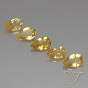 3.22ctw Natural Dourado Citrino, Formato de pêra, VVS-VS