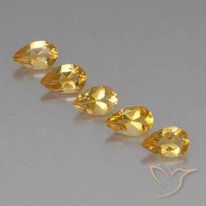 3.75ctw Natural Orange-Gold  Citrino, Formato de pêra, VVS-VS