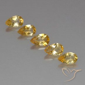 3.72ctw Natural Dourado Citrino, Formato de pêra, VVS-VS