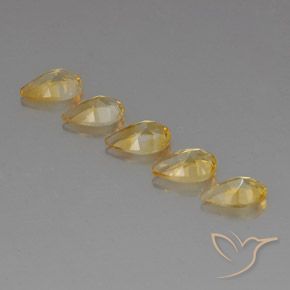 Pedras preciosas de Citrino Dourado natural de 3.72 ct, Formato de pêra, VVS-VS