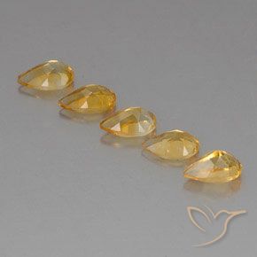 Pedras preciosas de Citrino Top Ouro natural de 4.08 ct, Formato de pêra, VVS-VS