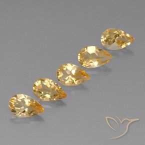 3.81ctw Natural Orange-Gold  Citrino, Formato de pêra, VVS-VS, Photo A