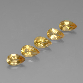 Pedras preciosas de citrino dourado natural de 3,77 ct, formato de pêra, VVS-VS