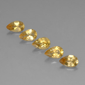 Pedras preciosas de citrino dourado natural de 3,77 ct, formato de pêra, VVS-VS