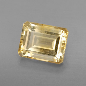 Citrino amarelo natural 2,39ct, corte esmeralda, VS
