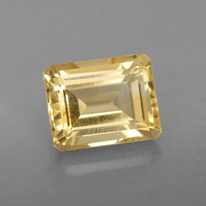 Citrino amarelo natural 2,47ct, corte esmeralda, VS