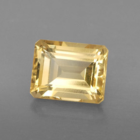 Citrino amarelo natural 2,47ct, corte esmeralda, VS