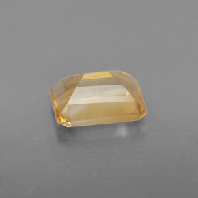 Citrino amarelo natural 1,41ct, corte esmeralda, VS