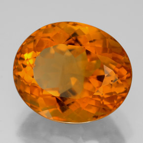 Citrino Amarelo alaranjado Natural 10.25ct, Corte Oval, VVS-VS
