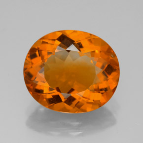 Citrino laranja natural 5,22ct, corte oval, VVS-VS