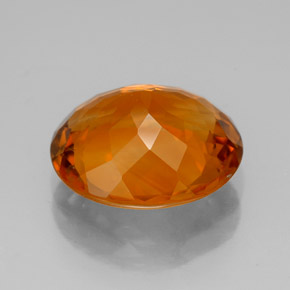 Citrino laranja natural 5,22ct, corte oval, VVS-VS