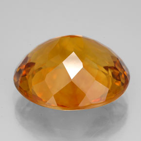 Citrino laranja natural 12,89ct, corte oval, VVS