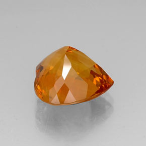 Citrino laranja natural 7,74ct, formato de coração, IF