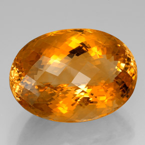 Citrino amarelo natural 66,07ct, corte oval, VVS