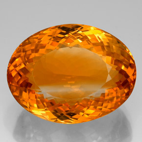 Citrino laranja natural 75,79ct, corte oval, IF