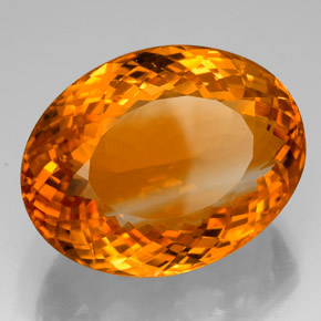 Citrino laranja natural 75,79ct, corte oval, IF