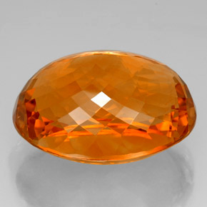 Citrino laranja natural 75,79ct, corte oval, IF