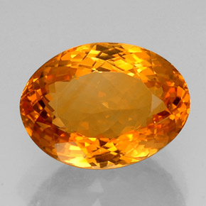 Citrino laranja natural 14,85ct, corte oval, VVS