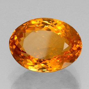 Citrino laranja natural 14,85ct, corte oval, VVS