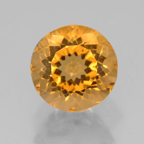 Citrino Amarelo Dourado Natural 3.30ct, Corte Redondo, IF