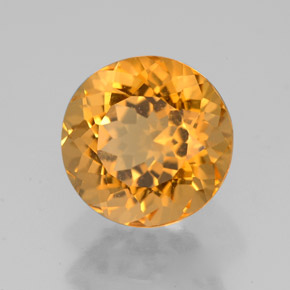 Citrino Amarelo Dourado Natural 3.30ct, Corte Redondo, IF