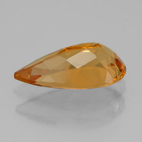 Citrino amarelo natural 2,88ct, formato de pêra, VVS